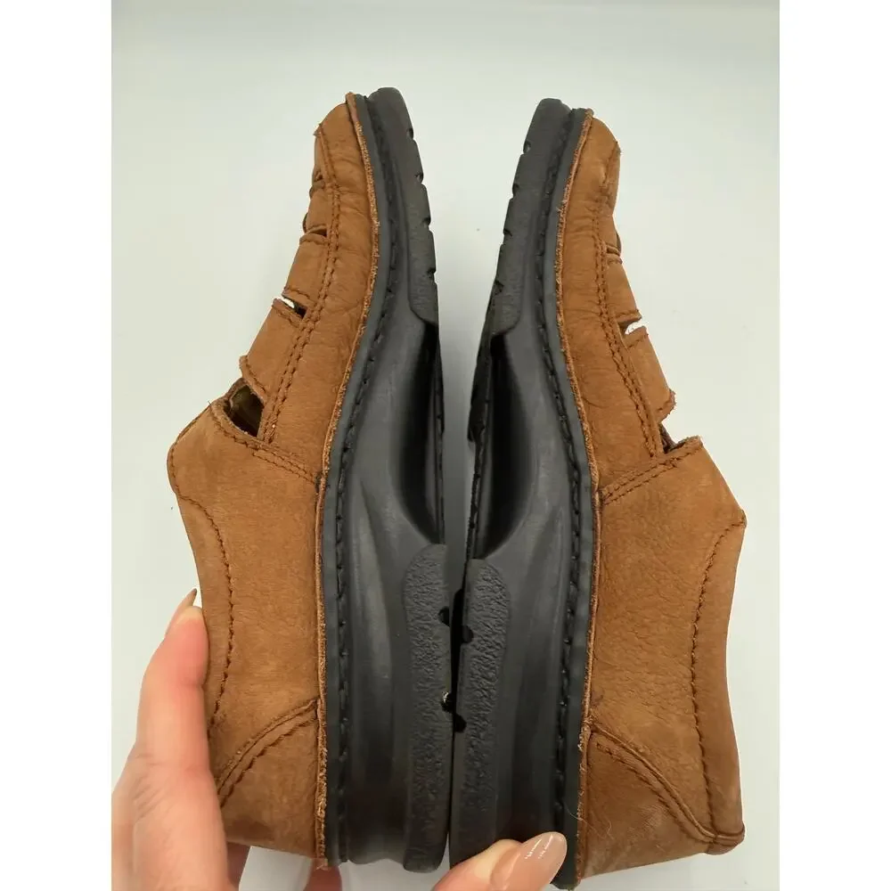 Birkenstock Madeira Fisherman Sandals Brown Nubuck Leather Size 39‎ Comfort Boho
